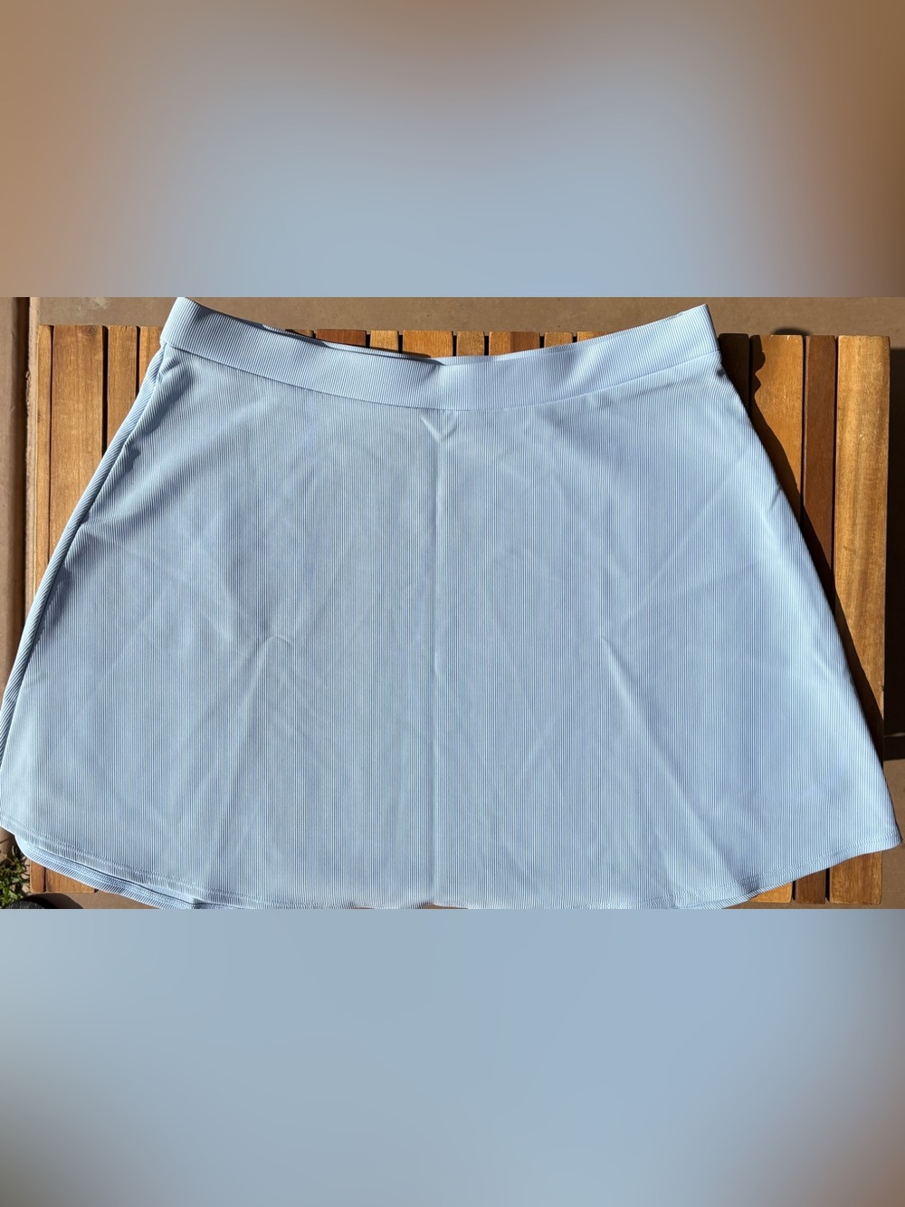 LARGE NWT Light Blue Scoop Bikini 3 Piece Skirt Swim set Wilo the Label - Picture 8 of 8